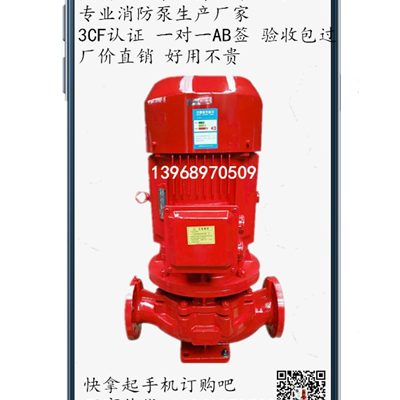 XBD立式单级管道消防泵