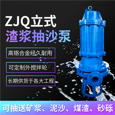 ZJQ潜水抽沙泵高铬合金耐磨水底抽砂机大型清淤泥浆泵立式吸砂泵