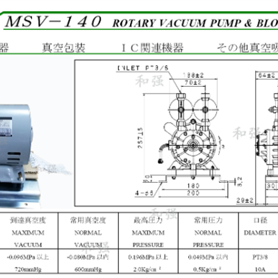 MITSUVAC 三津海 无油高真空 曝光机 印刷机用真空泵 三相电压MSV-140-3FOR