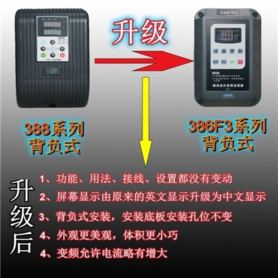 新款金田恒压供水变频器386F3中文屏幕显示
