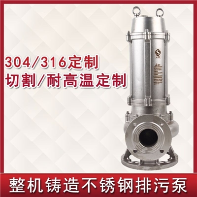 耐腐蚀不锈钢潜水污水泵65WQP-2.2kw