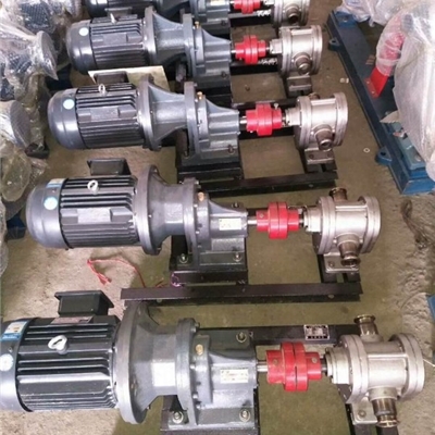 沧州小流量转子泵厂家-宏润2CY-2.1/2.5型不锈钢齿轮泵