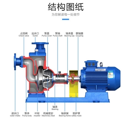ZW自吸式排污泵化粪池污水自吸泵淤泥废水泵大流量农田河塘离心泵