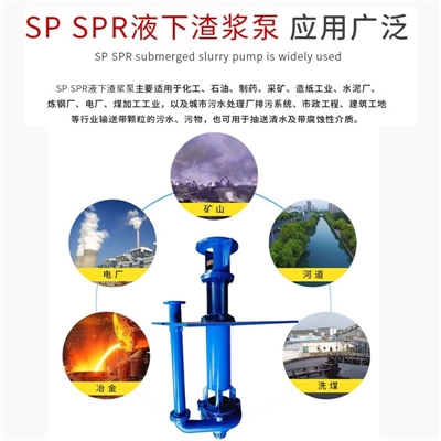 产地货源供应定制立式SP SPR液下离心泵不锈钢大流量渣浆泵
