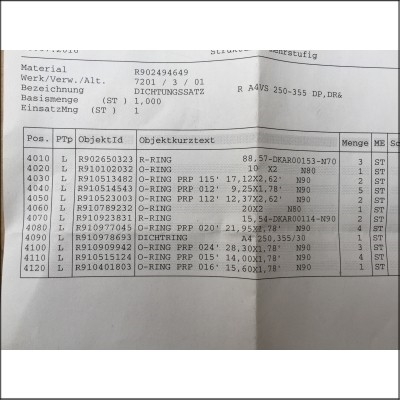 力士乐密封件R902494649